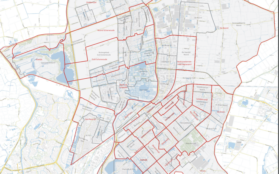 Wijk- en buurtindeling voor Dijk en Waard vastgesteld