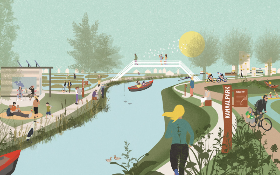 Groen kanaalpark voor Dijk en Waarders