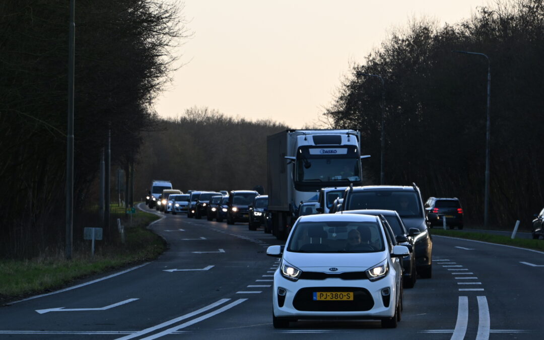Vertraging op de N9 na kop-staartbotsing bij de Kogendijk