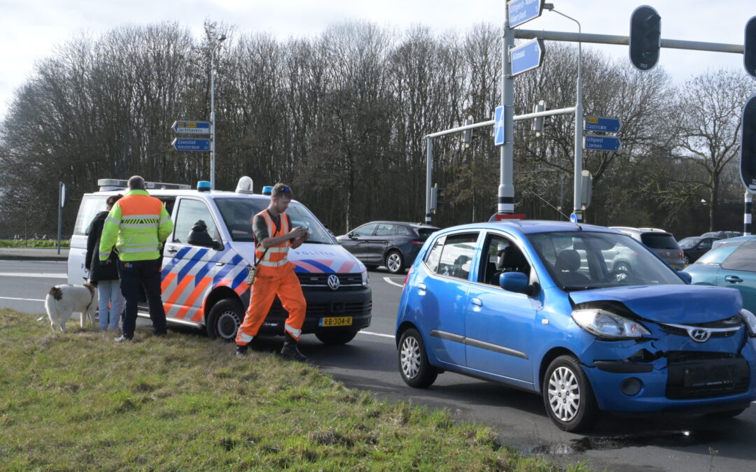 Forse schade op de N203 bij afslag Uitgeest