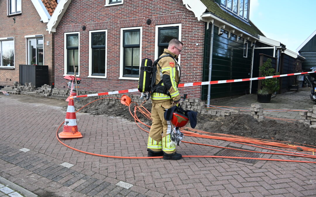 Gaslek na graafwerkzaamheden in West-Graftdijk