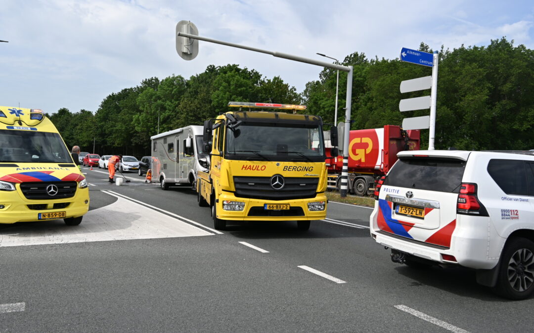 Kopstaart botsing op de N9 bij Koedijk meerdere gewonden naar het ziekenhuis