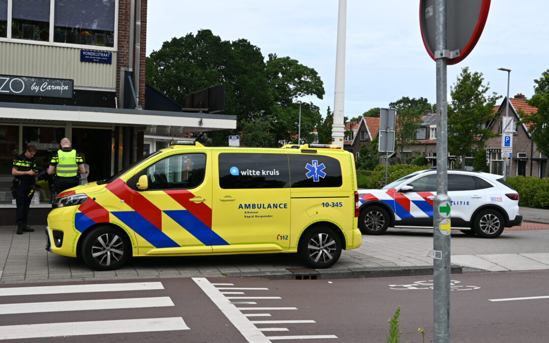 Fatbiker aangereden, automobilist rijdt door in Alkmaar.