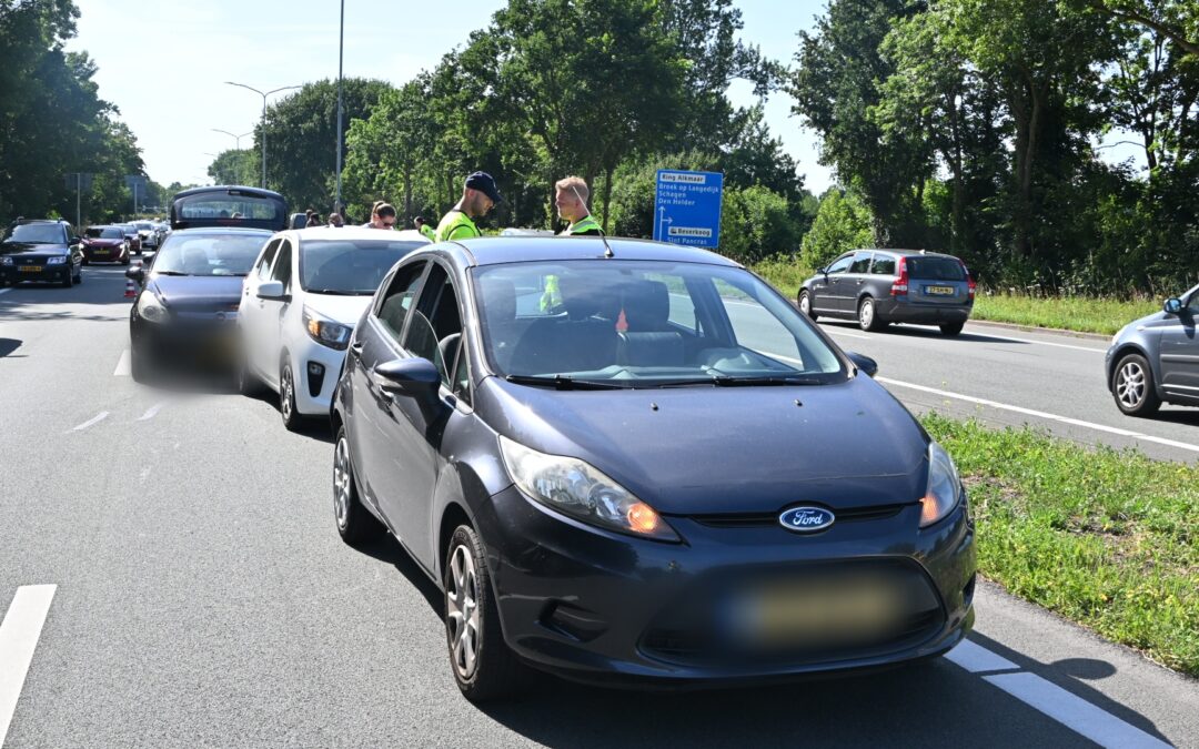 Twee aanrijdingen op N508 zorgen voor verkeershinder richting Heerhugowaard